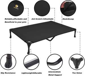 Outdoor Indoor Reizen Ademend Koelend Mesh Ijzeren Frame Opvouwbaar Draagbaar Huisdier Verhoogde Hondenbed - Product Image 2
