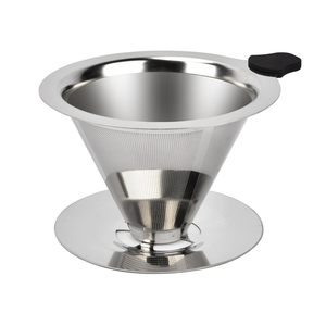 ที่กรองกาแฟโลหะสไตล์อเมริกัน แบบกรวย ใช้ซ้ำได้ ความจุ 200 มล. - Product Image 1