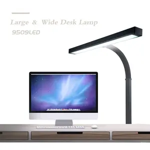 LED Desk Lamp Metal Clip Light with button Eye-Caring Dimmable Swing Arm Desk Lamp with Clamp for Home Office