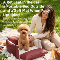 Sac de transport pour animaux de compagnie en cuir de luxe, imperméable et durable, pour chien et chat, pour les voyages en voiture