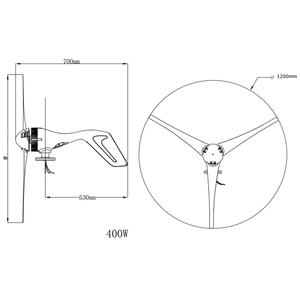 <span class=keywords><strong>Mini</strong></span> Aerogenerador de 3 Aspas y 800w, Turbina Eólica Verde para Uso Doméstico, Luces de Parque y Carretera, Generador Magnético - Product Image 2