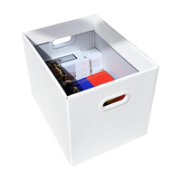 Boîte de rangement rigide personnalisée de haute qualité, recyclable, grande capacité, pour le stockage de fichiers, le déménagement, le stockage, avec couvercle, bronzage, pour la maison