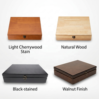 Caja de Madera para Almacenamiento de Recuerdos con Tapa con Bisagras y Forro Suave, Caja Decorativa Vintage con Tapa, Color Cerezo Claro