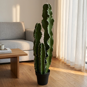 Plante de cactus artificielle réaliste avec <span class=keywords><strong>pot</strong></span>, grand cactus artificiel décoratif pour la décoration intérieure de la maison et du jardin - Product Image 5