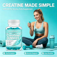 Approvisionnement en gros : Gommes de créatine monohydrate 3000 mg pour la croissance musculaire, le soutien des performances, complément alimentaire, marque privée