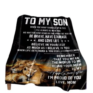 Manta Personalizada con Estampado de León, Microfibra Antipilling, Rectangular, Decoración para el Hogar, Regalo para Mamá e Hijo - Product Image 3