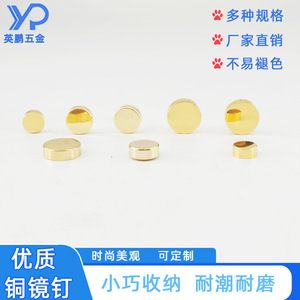 Gold Plated Bronze Mirror Nails 12 14 16 18 Durable Furniture Decorative <b>Hardware</b> Modern Minimalist Design - Product Image 2