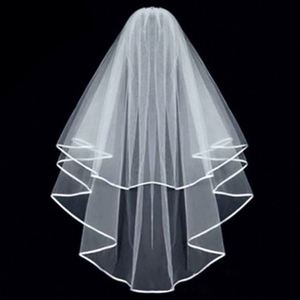 Velo de novia romántico de tul doble capa de 60-80 cm con cinta de encaje Mairun, el más vendido en EE. UU., para bodas y despedidas de soltera - Product Image 2