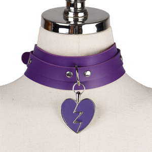 Vendita calda SM Bondage Sexy Clavicola Collana del Collare <span class=keywords><strong>Bdsm</strong></span> Gioco Per Adulti Giocattolo Collo Collare DELL'UNITÀ di elaborazione del Collare di Cuoio Con Crepacuore Tag - Product Image 3