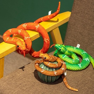 Peluche a forma di serpente simulato all'ingrosso per fabbriche, giocattolo di scherzo a forma di <span class=keywords><strong>cobra</strong></span> per bambini, serpente dello zodiaco - Product Image 3