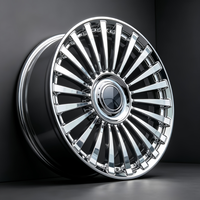 Jantes de voiture forgées polies effet chrome miroir, multi-rayons, jantes VIP tuning pour berlines, MPV et véhicules de luxe, 18-22 pouces