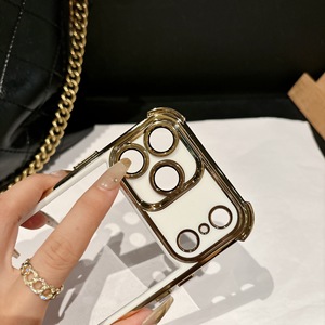 Popular 2026 marco galvanizado silicona TPU <span class=keywords><strong>funda</strong></span> de teléfono <span class=keywords><strong>transparente</strong></span> para <span class=keywords><strong>iPhone</strong></span> 17 Pro Max 17 Air 16 15 14 13 <span class=keywords><strong>12</strong></span> - Product Image 6