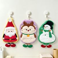 Serviette de toilette portable créative et mignonne en forme de bonhomme de neige, de haute qualité, pour cuisine et toilettes, vente en gros, cadeaux de Noël