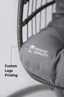 Nouvelle chaise suspendue en rotin pliable et portable pour l'intérieur et l'extérieur, salon, jardin, balcon, terrasse, avec support