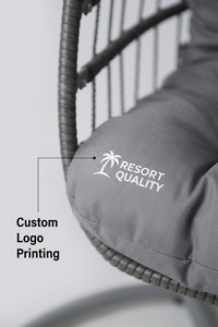 Nuova Sedia a Dondolo a Uovo in Rattan Pieghevole Portatile con Supporto per Esterni, Interni, Soggiorno, Giardino, Balcone e Terrazza - Product Image 6