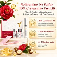 ICONSIGN Kit de rehaussement rapide des cils Camellia en gros, Kit de permanente des cils à la cystéamine et kératine, Système de recourbement longue durée OEM