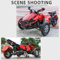 Moule King 23010 APP Contrôle Bombardier Moto Creative MOC Block Modèle Enfants Garçon Assembler Plastique Building Block Toy Set