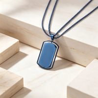 Collier pendentif porte-clés en acier titane pour homme, tendance et polyvalent, boucles d'oreilles en acier inoxydable – Nouveauté très prisée