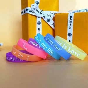 Jesus Silicone Promotional Religious Rubber <b>Bracelets</b> With Printed Design Can Customized Luminous Wristband - Product Image 6