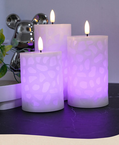 <span class=keywords><strong>Bougie</strong></span> LED électronique en forme de balle gaufrée, cube d'eau, télécommande <span class=keywords><strong>18</strong></span> touches, pour décoration romantique de mariage et d'anniversaire, vente en gros - Product Image 5