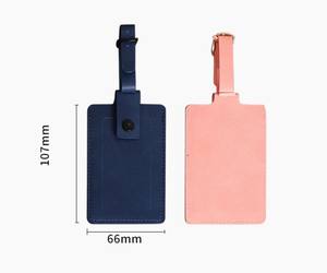 Étiquette de bagage de voyage de luxe personnalisable et réglable en cuir PU multicolore, étiquette de bagage pour carte d'embarquement, cadeau tendance pour valise - Product Image 3