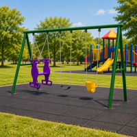 Ensemble de balançoires à structure arquée robuste pour enfants, personnalisable, multi-utilisateurs, pour l'extérieur, équipement de terrain de jeu pour enfants