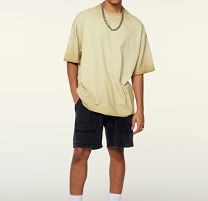 Camiseta de diseñador de algodón 100% de gran oferta, hecha a medida en China, Color sólido con estampado largo de gran tamaño, precio de fábrica - Product Image 6