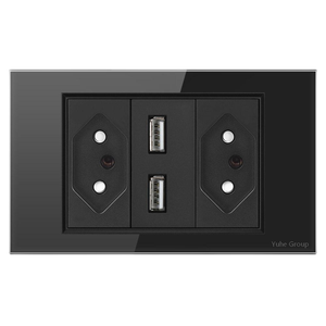 Prise murale standard brésilienne avec panneau tactile PC de luxe 3 prises - Product Image 1