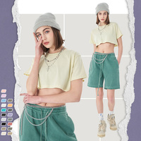 Jicai Streetwear surdimensionné de haute qualité personnalisé Y2k vêtements haut court d'été pour femmes t-shirt