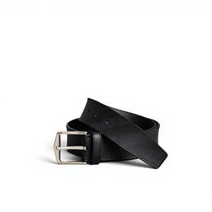 Ceinture en acier carré à boucle ardillon en cuir de vachette style vintage, écologique, durable, imperméable, respirante, légère et très résistante - Product Image 2