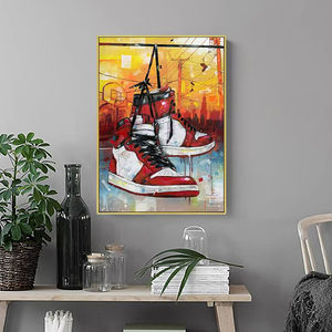 Salon décoration abstraite POP Art hommes <span class=keywords><strong>et</strong></span> femmes Graffiti Sport chaussures <span class=keywords><strong>affiche</strong></span> impression toile peinture mur photo Art - Product Image 2