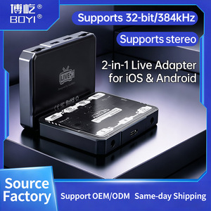 Fualwin Live Streaming <b>Dock</b> 32Bit 384KHz Sound Card For Android IOS Earphone Record - Product Image 5