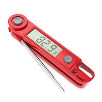 Termometer daging baca instan Probe lipat Digital respon cepat bahan plastik
