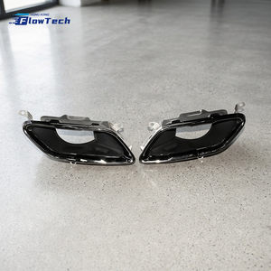 ปลายท่อไอเสียสแตนเลสสตีลสีดำเงาประสิทธิภาพสูงสำหรับ BMW 840i G15 G16 2019-2022 แบบสี่เหลี่ยม - Product Image 4