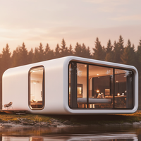 Vente directe d'usine en Chine, maison modulaire détachable de luxe à deux étages avec terrasse, type Apple Cabin, 5 chambres