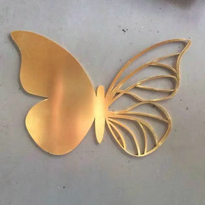 Brass <b>Leaf</b> <b>Wall</b> Decoration Gold Metal Art Home <b>Decor</b> Irregular Shape <b>Wall</b> Mount - Product Image 4
