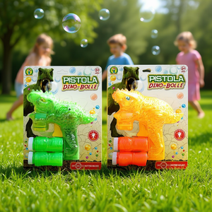 Pistola Dino-Bolle Bubble <b>Gun</b> 27x21cm With <b>Batteries</b> Included For Kids Age 3+ - Product Image 2