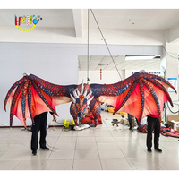 Décoration de vacances Modèle animal gonflable Dragon gonflable rouge suspendu