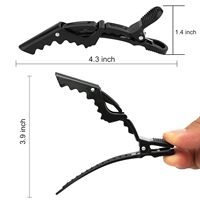 Pince à cheveux professionnelle effet mat en cuir d'alligator avec logo, accessoires pour cheveux, outils de coiffure, pinces pour salon de beauté