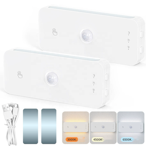 Luz Nocturna Inteligente Magnética Moderna con Sensor <span class=keywords><strong>de</strong></span> Movimiento, Funciona con Batería, Luz LED Ambiental para Pasillo, Montada en la Pared - Product Image 5