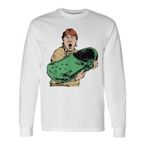 Camiseta de manga larga Crikey A Croc Australian Crocodile Man - Product Image 1