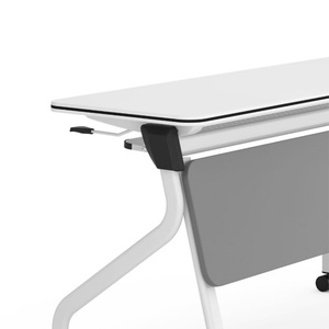 MIGE Modern Design White Rectangular Training <b>Table</b> Top-<b>Folding</b> Metal for Office Commercial Meeting Room School & Outdoor Use - Product Image 3