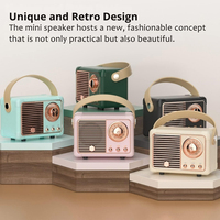 Haut-parleur sans fil vintage, mini portable rétro, BT 5.0, son stéréo HD, pour la décoration de la maison, cadeau pour femmes, hommes, adolescents