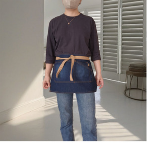 Niuweili - Delantales de Mezclilla Lavada sin Mangas para <span class=keywords><strong>Hombre</strong></span> y Mujer, Modelo A3006 Multicolor, para Camareros y Chefs de Cafeterías - Product Image 2