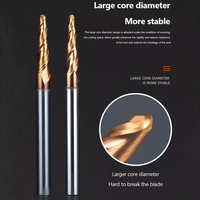 Fraise à queue carrée en carbure de tungstène OBT, angle de hélice 35°, 4/6 cannelures, revêtement AlTiN, pour routeur CNC, service OEM/ODM, 45HRC