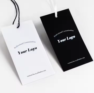 Étiquettes personnalisées pour vêtements en dropshipping, étiquettes en papier cartonné pour vêtements, impression de logo de marque, étiquettes volantes pour vêtements - Product Image 1