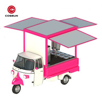 2023 rue Tricycle électrique remorque alimentaire Mobile Piaggio Ape UE fabricant camion de nourriture dinde produits en acier inoxydable espagne Cogsun