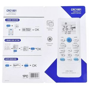CRC1801 Télécommande AC universelle pour climatiseur AUX L-G Gree Fujitsu Midea Dakin - Product Image 5