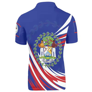 Cadeaux de la fête de l'indépendance du Belize hommes pour polo prix usine décontracté été hauts pour adolescents garçons respirant hommes ODM - Product Image 4