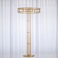 Supports de fleurs en fer pour allée de mariage, vente en gros directe usine, à un ou deux niveaux, centres de table, décoration extérieure pour table d'honneur BR-021